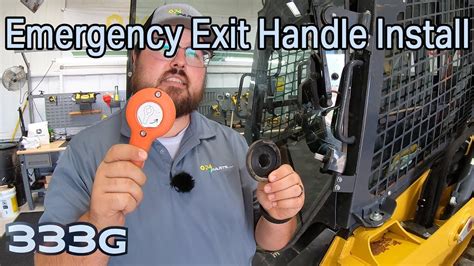 cat skid steer emergency exit handle parts|skidsteer emergency release handles.